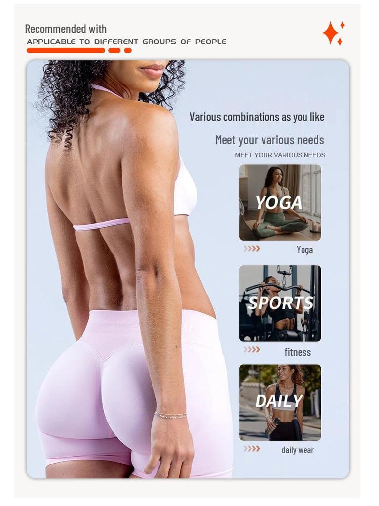 Reggiseno Sportivo Senza Ferretto in Nylon Opaco Altamente Elastico ad Asciugatura Rapida per Corsa, Fitness e Yoga