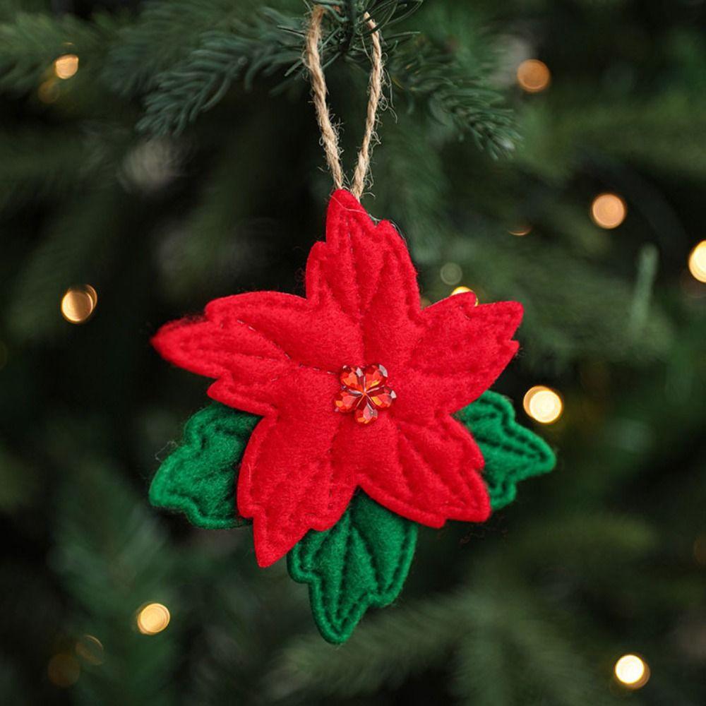 Artificial Flower Felt Christmas Tree Pendant Puppy Christmas Tree Decorations  New Year