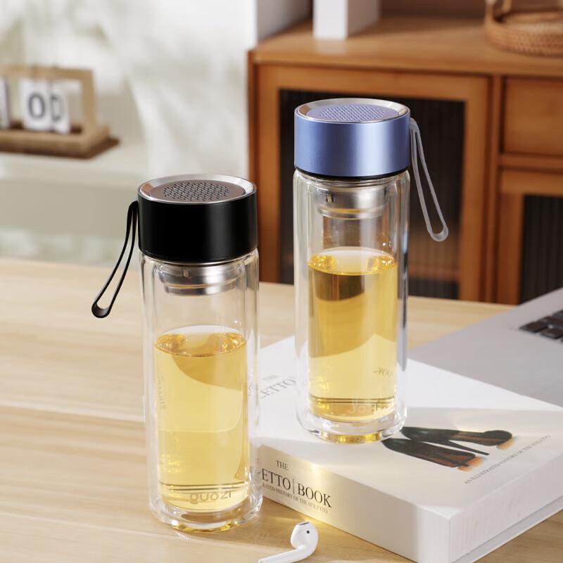 Guo Zi Yue Lai Double-Wall Tea Infuser Glass Cup 300ml