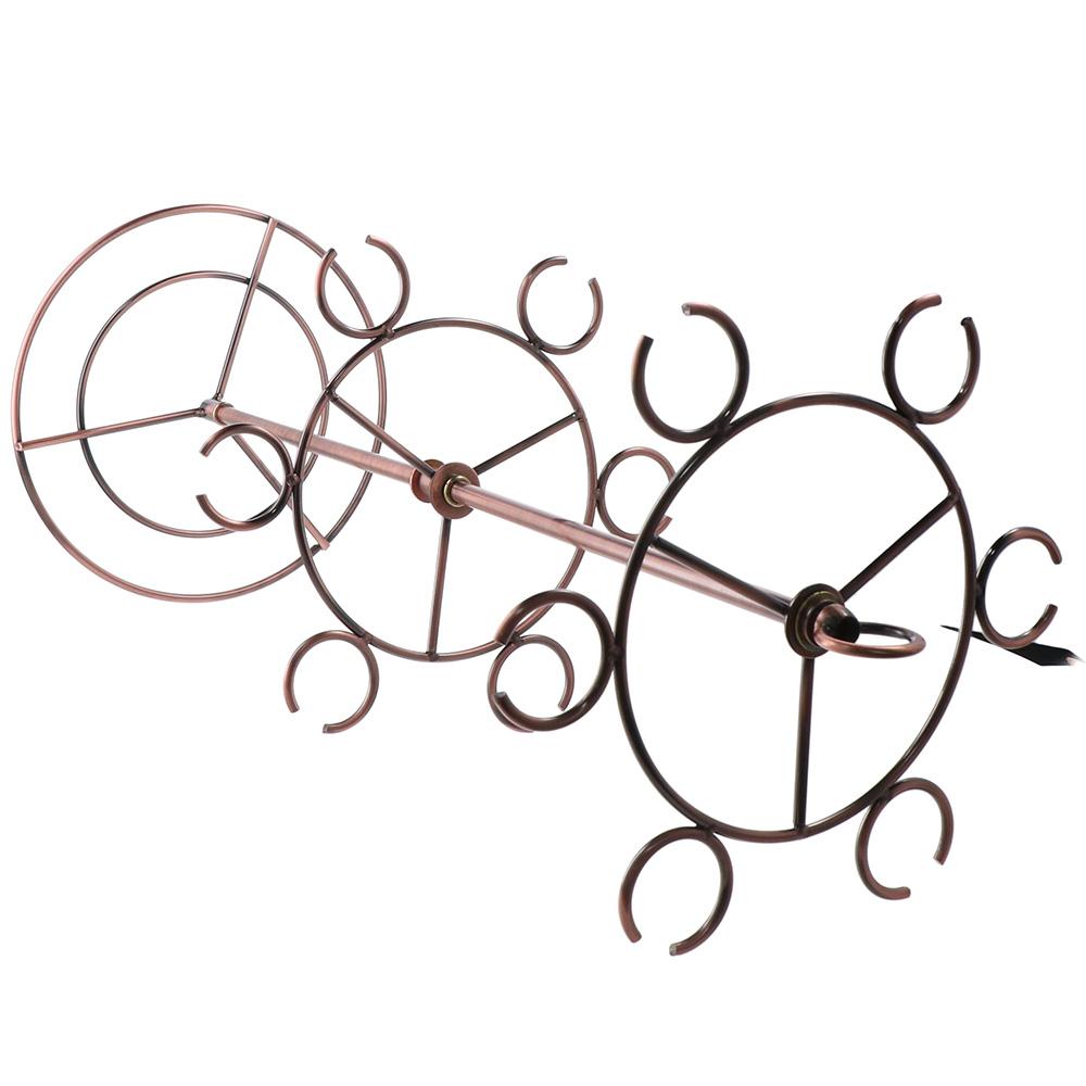 

with 12 Holders Glasses Display Countertop Wine Glass Holder Wine Tasting Party Bronze-Double Layers бронзовий