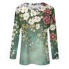Women's Fashion Casual Round Neck Long Sleeve Printed T-Shirt Top
