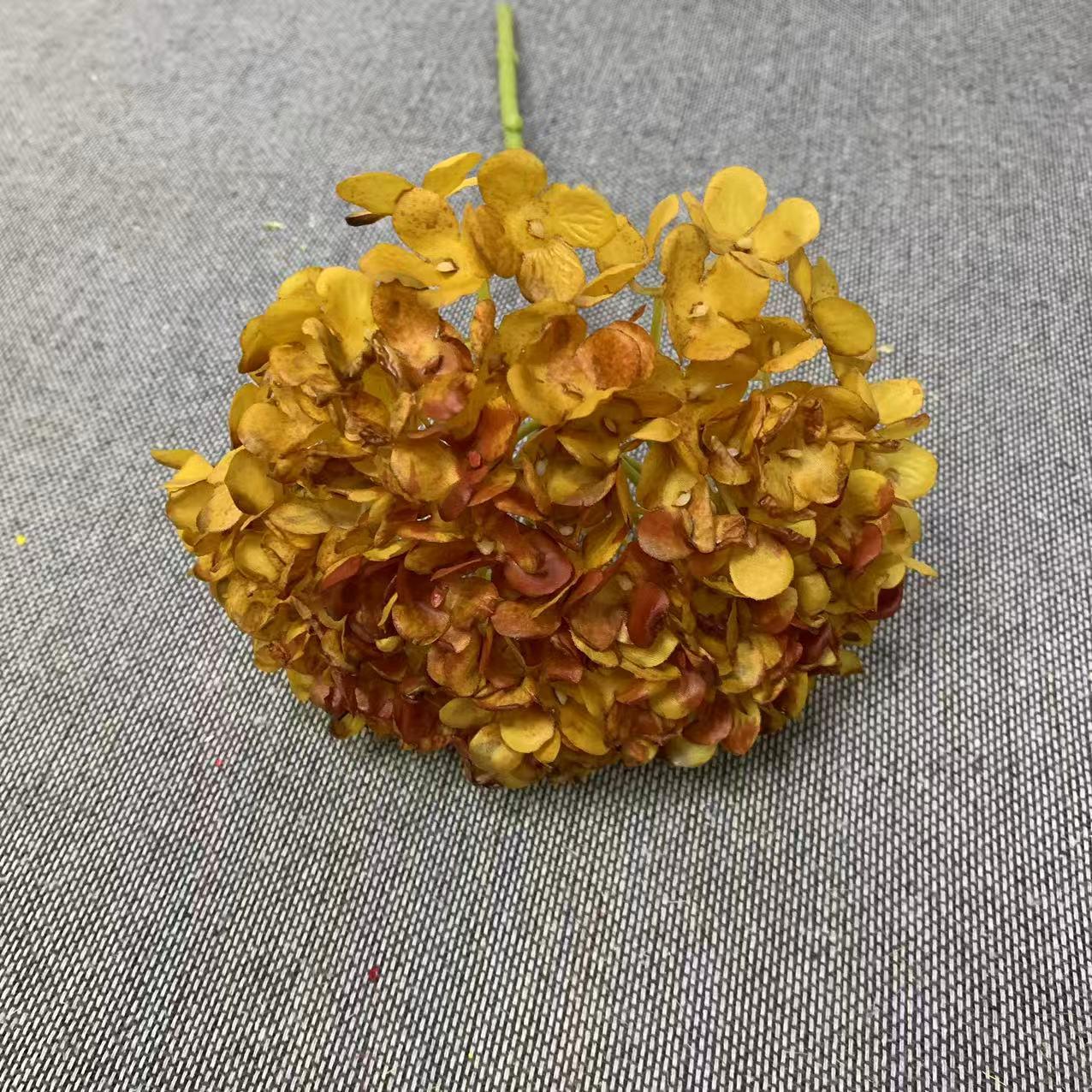 Vintage Autumn Hydrangea Faux Silk Flower Decor