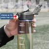 Bouteille d'eau légère de 500/700 ml à transporter, grande capacité, avec paille, gobelets sportifs, résistante aux chutes, étanche, gobelets en plastique