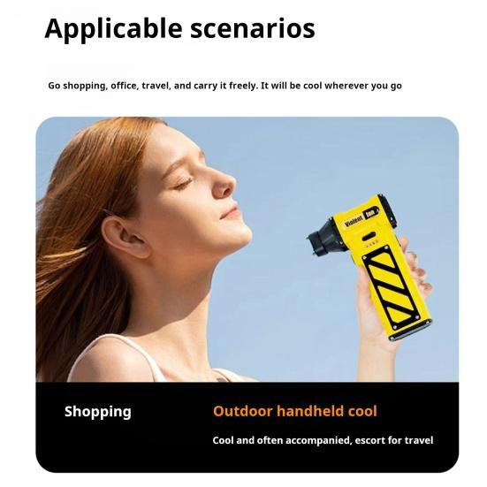 Electric Dust Blower Cooling Fan Powerful Brushless Motor Variable Speed Control Compact Design Portable Handheld Fan