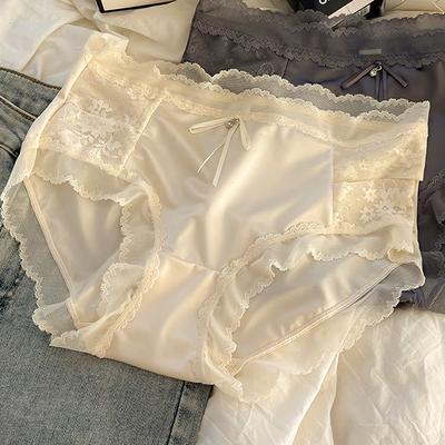 Sexy Höschen Damen Unterwäsche Spitze Nahtlose Mid-Taille Atmungsaktive Süße Slips