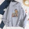 En katt gjord av blommor Tryck Sweatshirt Dam Fritid Bekväm Träningsdräkt Sportiga Fleece Sweatshirts Mångsidiga Fickkläder