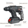 1000W Multifunction Rechargeable Electric Rotary Hammer Cordless Hammer Impact Drill DIY Power Tool