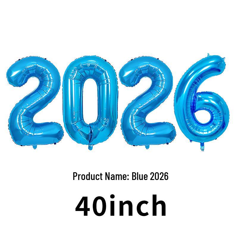 2026 Large Foil Number Balloons Set: 32'' & 40'' for New Year's Celebrations