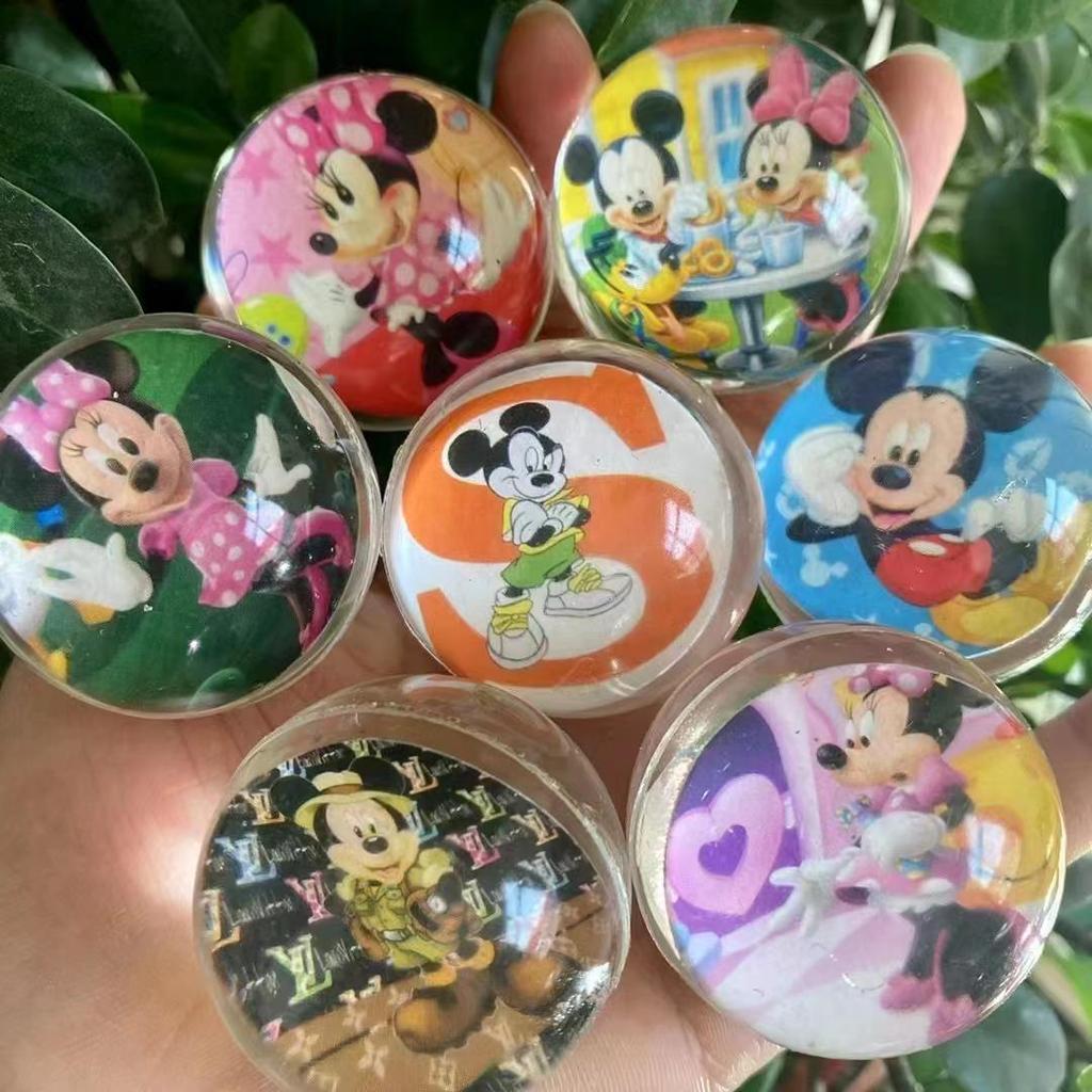 Elastic Cartoon Rubber Bouncing Balls, Extra Large, 50-Pack for Capsule Toy Machines