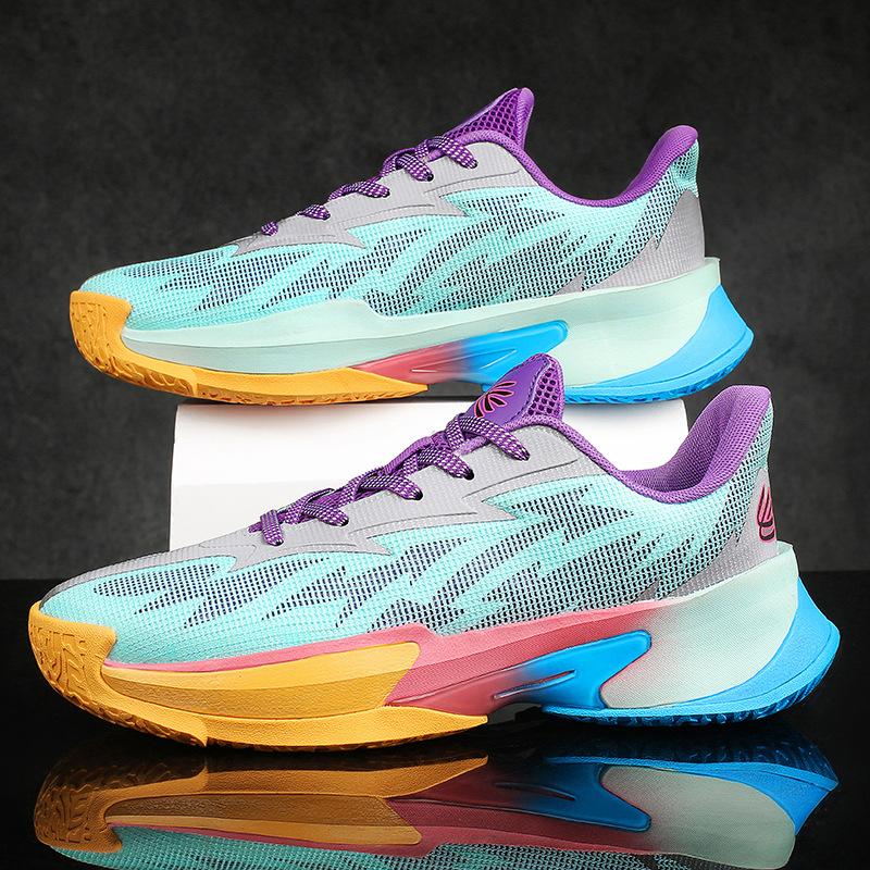 

Low-top soft sole, non-slip and shock absorption, practical students, teenagers, lightweight, breathable and wear-resistant mesh basketball shoes, s 45