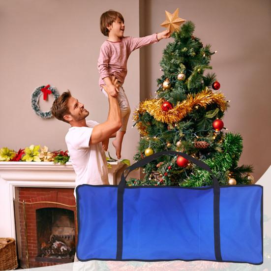 Christmas Wreath Storage Bag Wrapping Paper Organizers with Handle Zipper Closure Waterproof