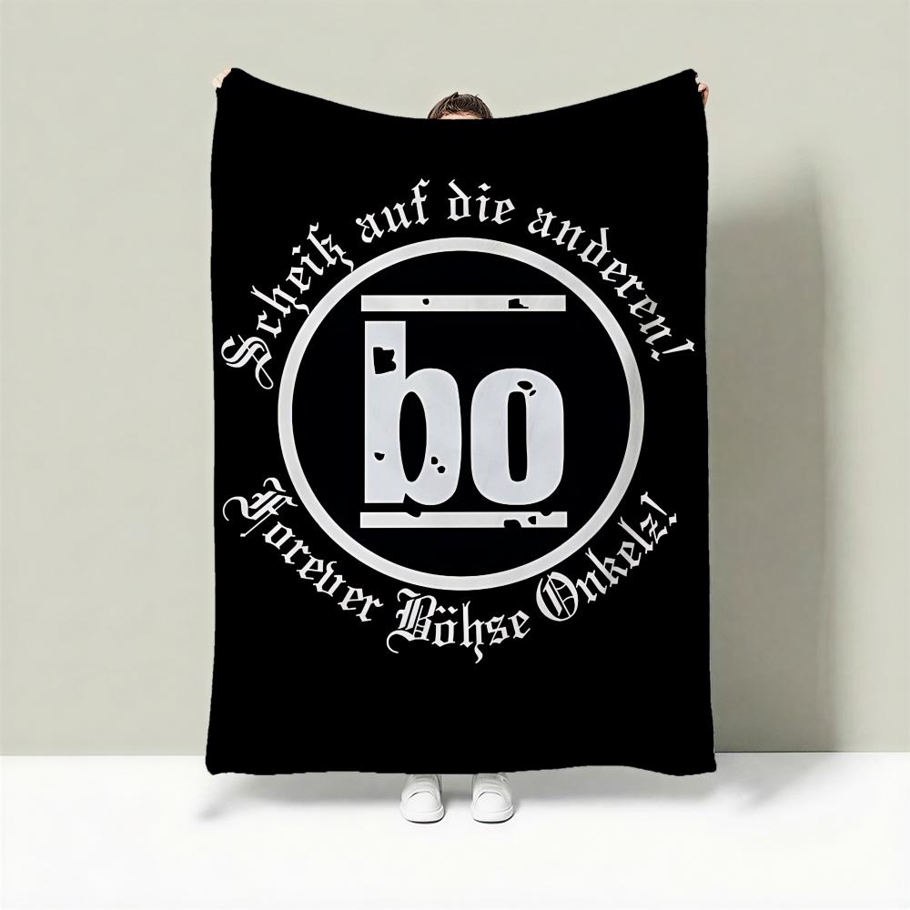 

Band B-Bohse Onkelz Throw Lightweight 240g Flannel Blanket Soft Skin-friendly for Summer Cooling 75cmx90cm