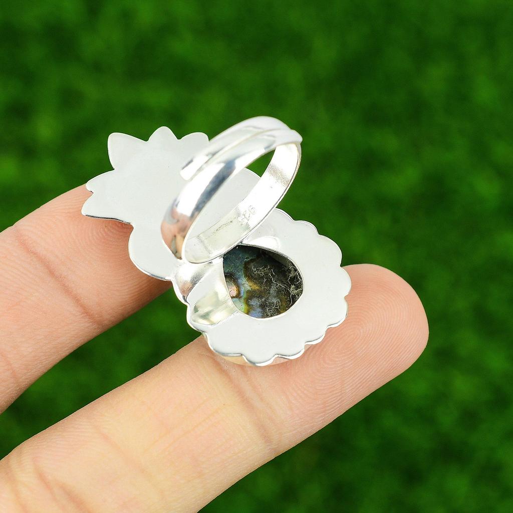 Mother Of Pearl Stone Sterling Silver Birthday New Statement Daughter June Ring