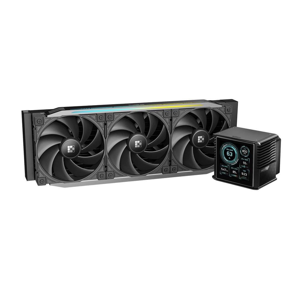 Sudokoo Proteus 360 Liquid CPU Cooler: 360mm AIO LCD CPU Cooler with Customizable 3.4-inch Digital Display - 30mm Thick Fan Water Cooling System