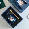 Astronaut Bear Ceramic Mug Set (2-Pack) with Lid & Spoon