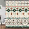 Południowo-zachodni Plemienny Abstrakcyjny Geometryczny Retro Zasłona Prysznicowa Styl Boho Tkanina Dekoracja Łazienki z Hakiem