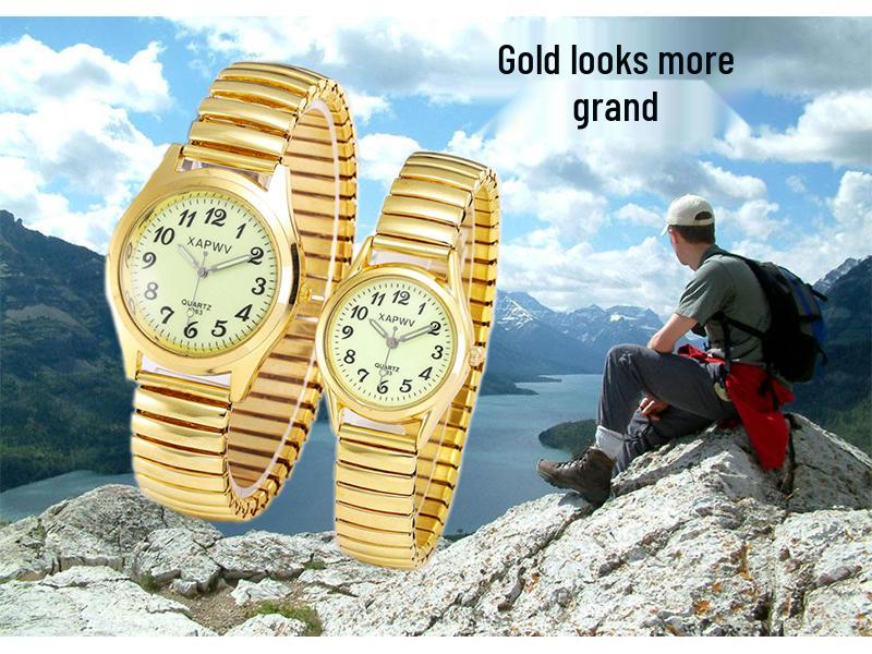 XAPWV Casual Digital Luminous Watch with Elastic Band for Couples, Women's & Men's, Customizable Logo.