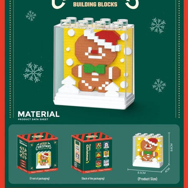 LEGO-Compatible Christmas Building Blocks: Santa Claus, Snowman, and Christmas Tree Figurines for Kids
