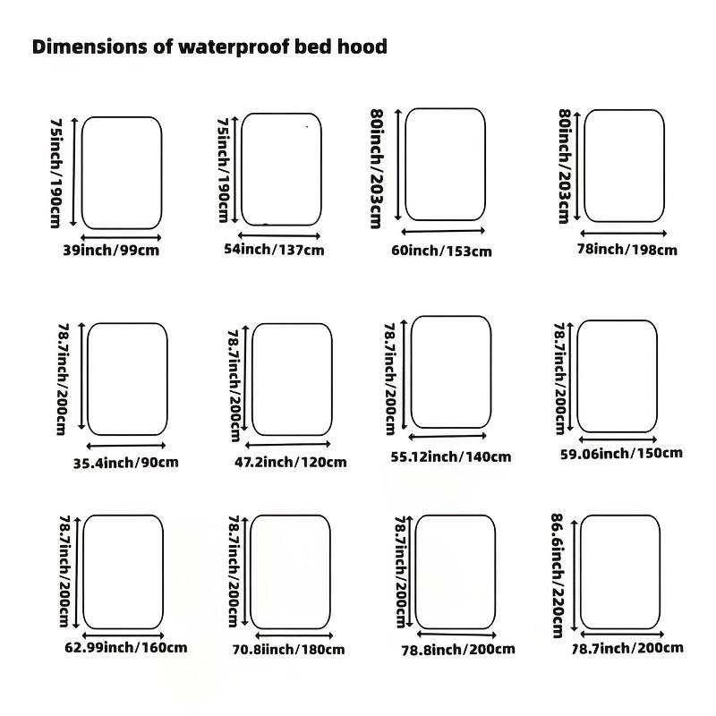 1pc High Quality Fitted Sheet, Waterproof Mattress Protector Without Pillowcase - Premium Microfiber, Pocketed Breathable Mattress Cover, Washable