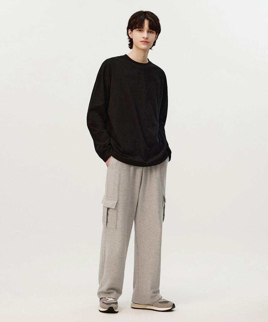 TOPBOY [2Pack] Crew Neck Oversized Long Sleeve T-Shirt 2 Colors