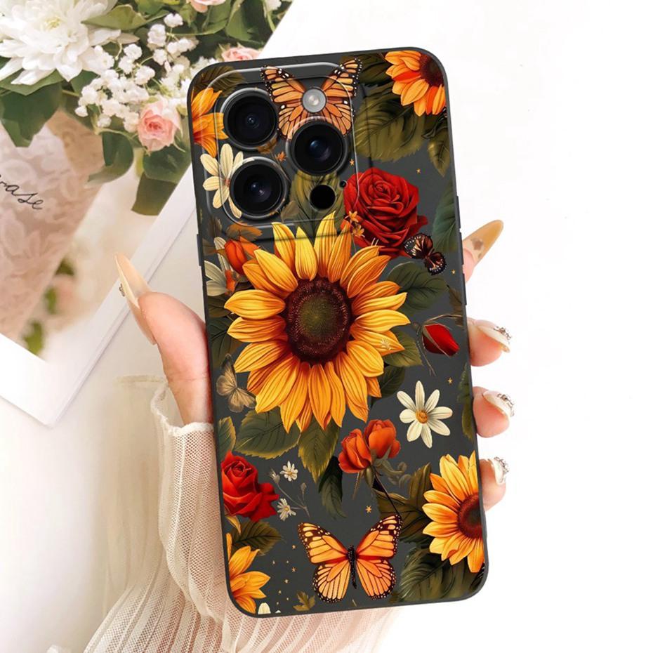 New Fashion Phone Case For iPhone 16 Pro Max iPhone16 16Pro Soft Silicone Cases For iPhone 16ProMax Shockproof Covers Bumpers