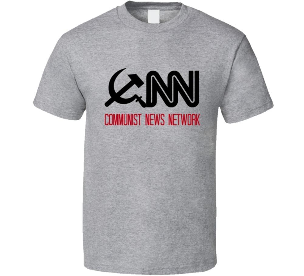 CNN Communist News Network T-Shirt Fake News Media Novelty Unisex Tee Maga Top M