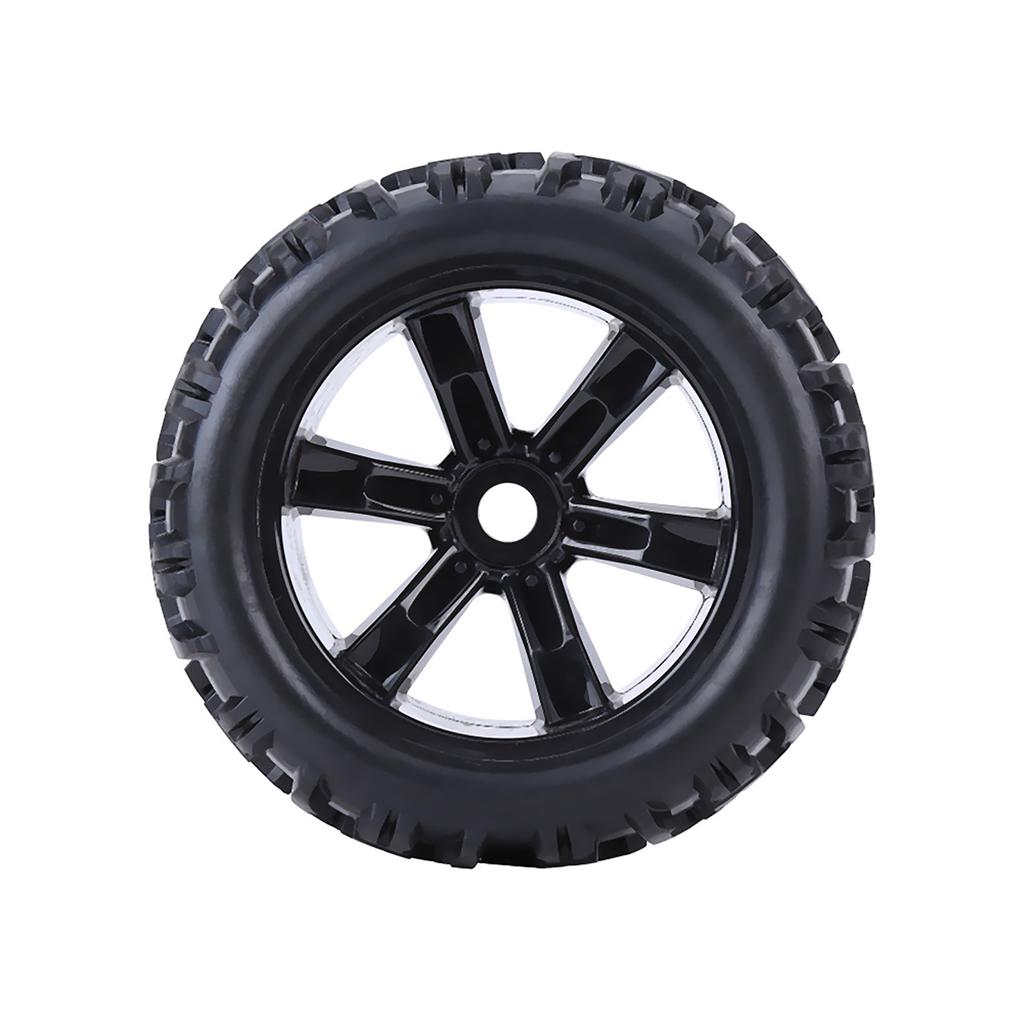 4pcs Set Rubber Tyre Tires & Plastic Hubs Wheel Rims Accessories for 1 8 RC Truck Car