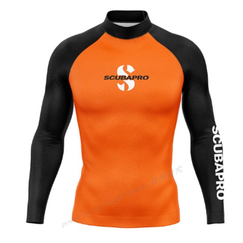 Herren UV-Schutz Langarm Rash Guard Surfen Tauchen Schwimmen Frühling Sommer Wassersport L