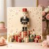 Framed Pearl Art DIY Kit with Christmas Nutcracker and Gift Boxes 3D Sparkling Bead Canvas Painting Handmade Gift for Home Decoration