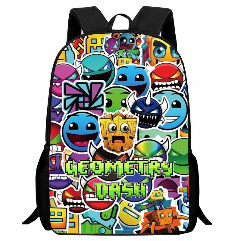 Geometry Dash Schülerrucksack Geometry Sprint Rucksack Leicht 12. Klasse Männlich und Weiblich