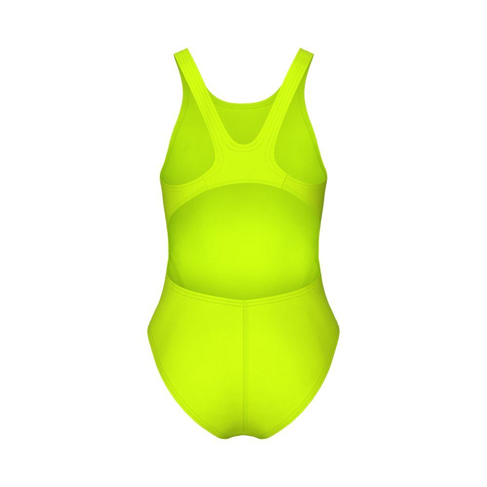 Arena Stroje Pływackie Girl's Team Swimsuit Swim Tech Solid Artic Lime Future Dusk 004764/688 140 (10-11)
