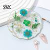 Flower Resin Coaster Handmade Dried Flowers Cup Mat Heat-Resistant Clear Waterproof Table High Temperature Placemat Protection Unique Gift for Coffee