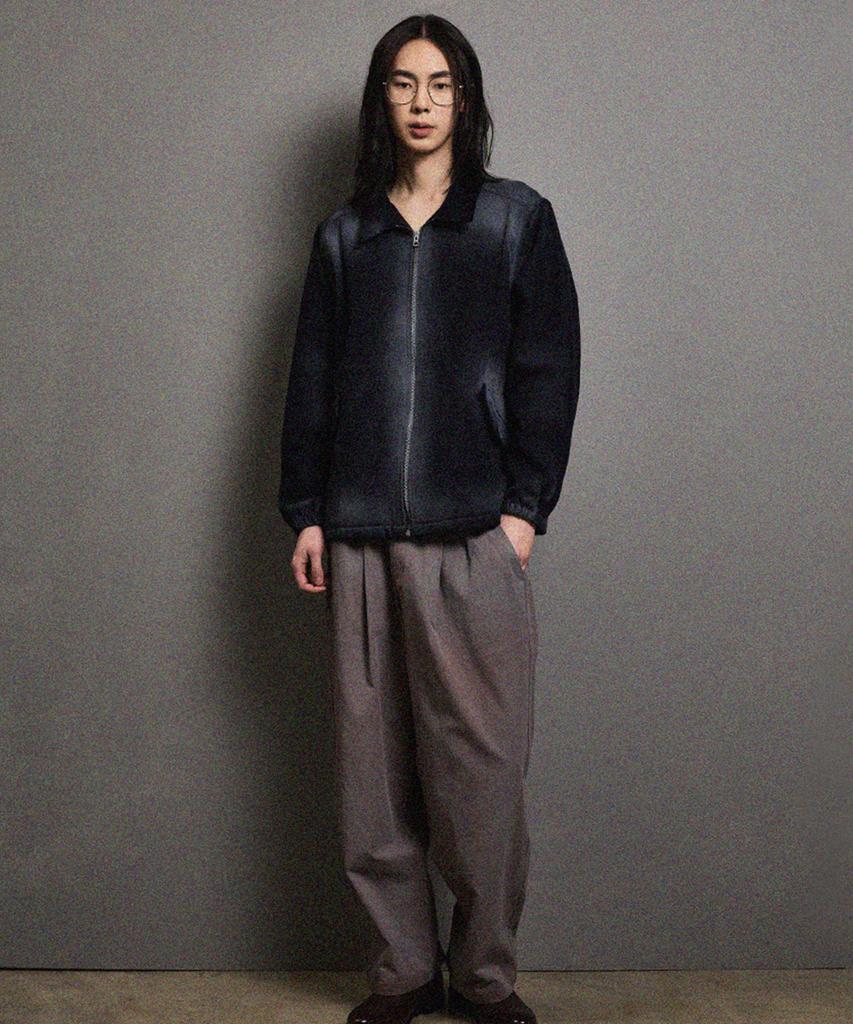 FFEFF STUDIO Dirty Washed Cotton Long Elastic Waist Pants (Cement)
