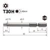 VESSEL Torx Bit T30H X 65mm Set of 10 V ZP