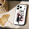 Japanese Samurai Geisha Phone Case For iPhone 17,16,15,14,13,12,11 X XR Plus,Soft Silicone Black Cover