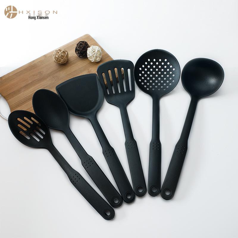 

6-Piece Nylon Kitchen Tool Set: Spatula, Soup Ladle, Skimmer, & Colander