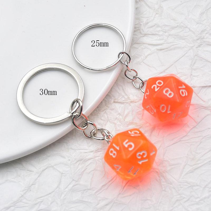 Colorful Acrylic 20-Sided Dice Shaker Pendant for Handmade Jewelry