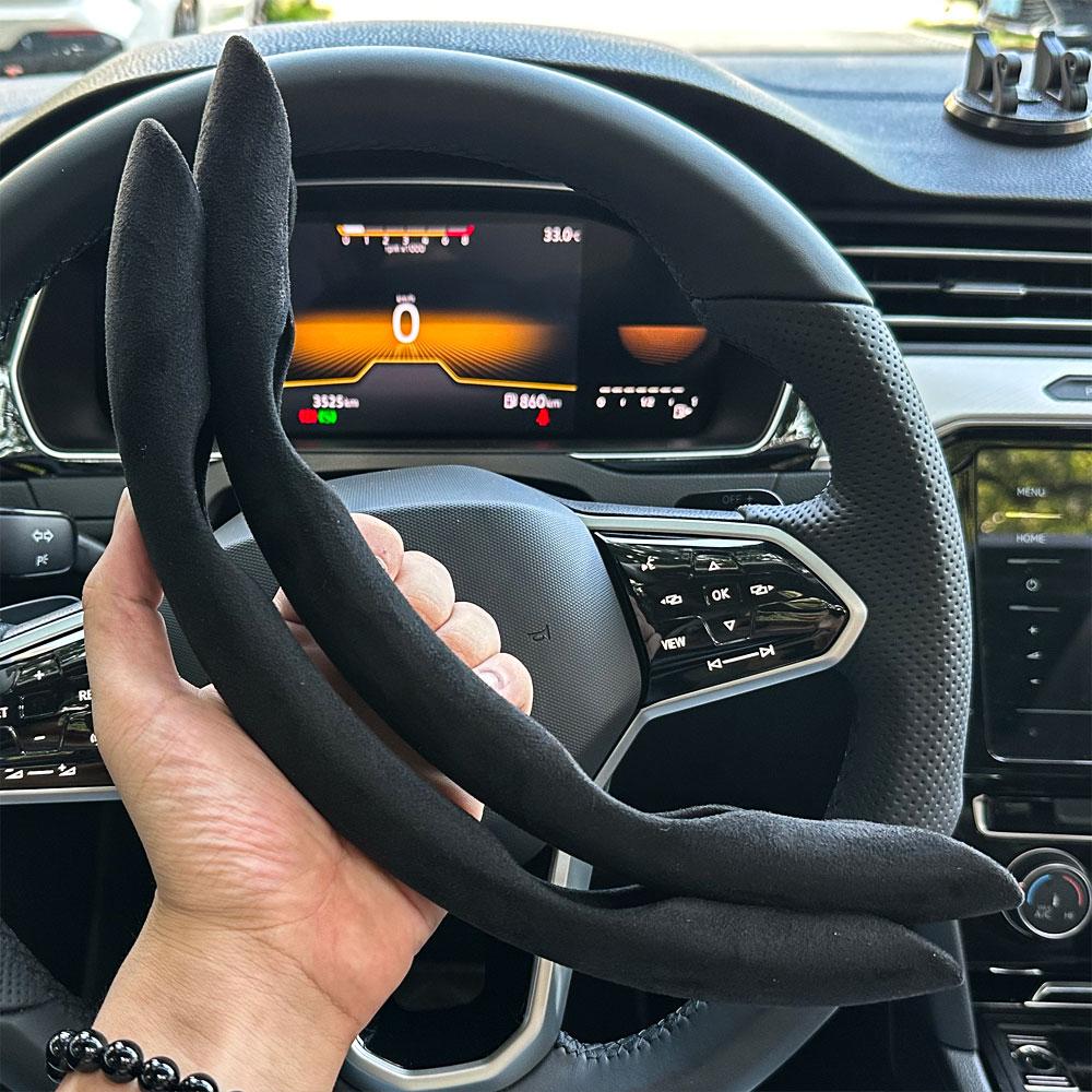 

Зима Новые 2 шт. Руль Villi с плоским дном D-образной формы Аксессуары Сохраняют тепло Круглый руль Черный Синий Красный Бежевый Серый