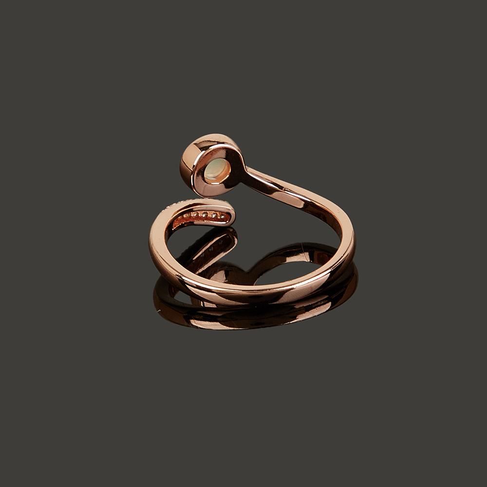 Rundes Tropfenform-Design, natürliche Opal-Ohrringe, verstellbarer Ring-Schmuckset, 925er Sterlingsilber, Damen-Schmuck für den täglichen Gebrauch