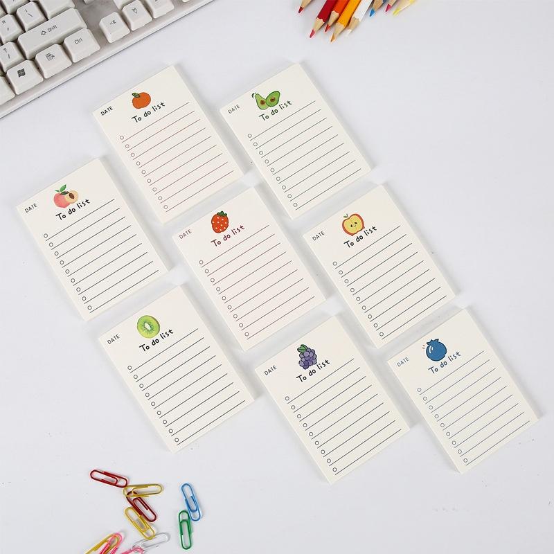 Sticky Notes Sticky Notes Bjørnemønster Søt frukt Enkle skrivesaker Gaver til studenter