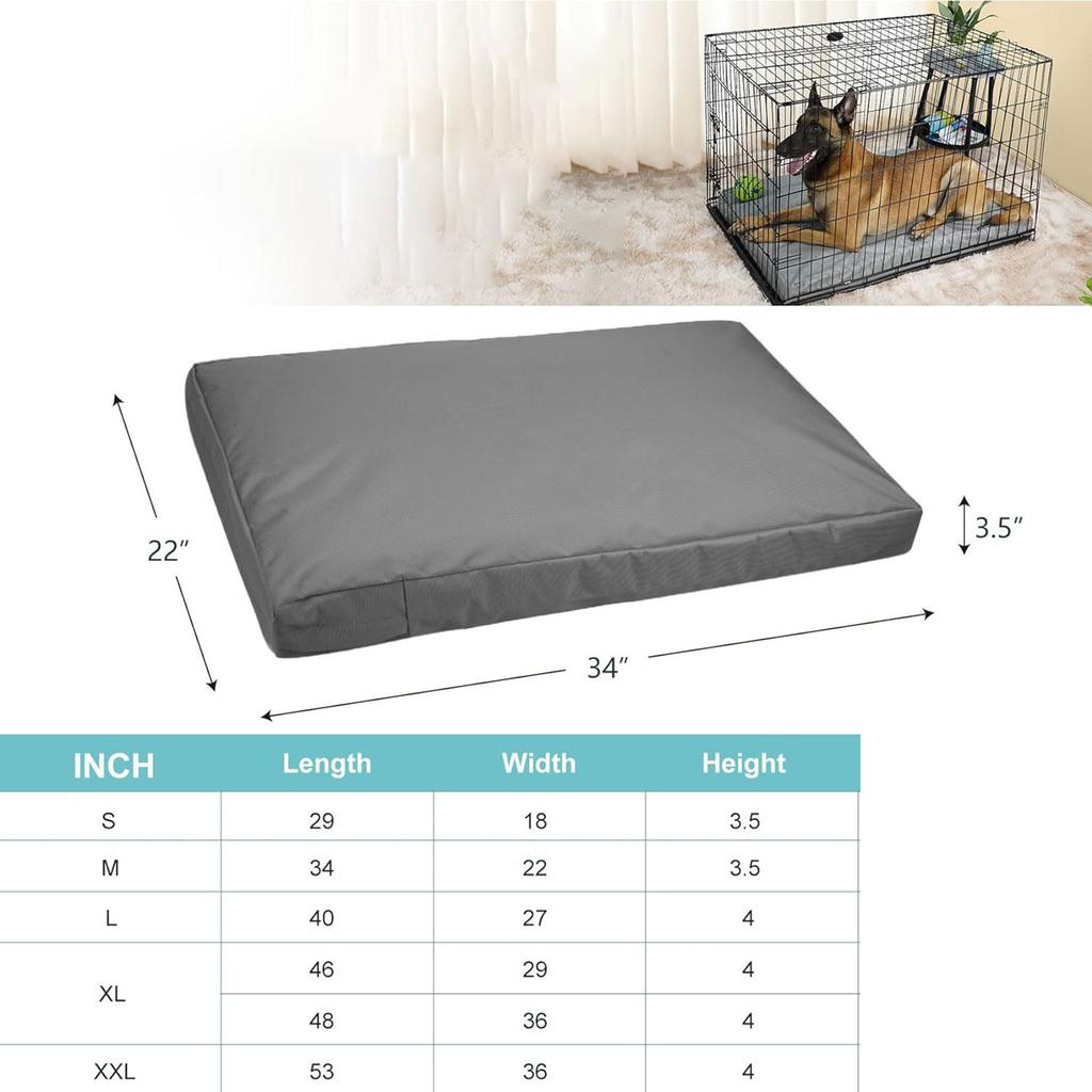 Oxford Cloth Dog Bed Cover Zippered Washable Dog Crate Pad Replacement Cover for Puppy Kitten Bed Cover Pet Supplies