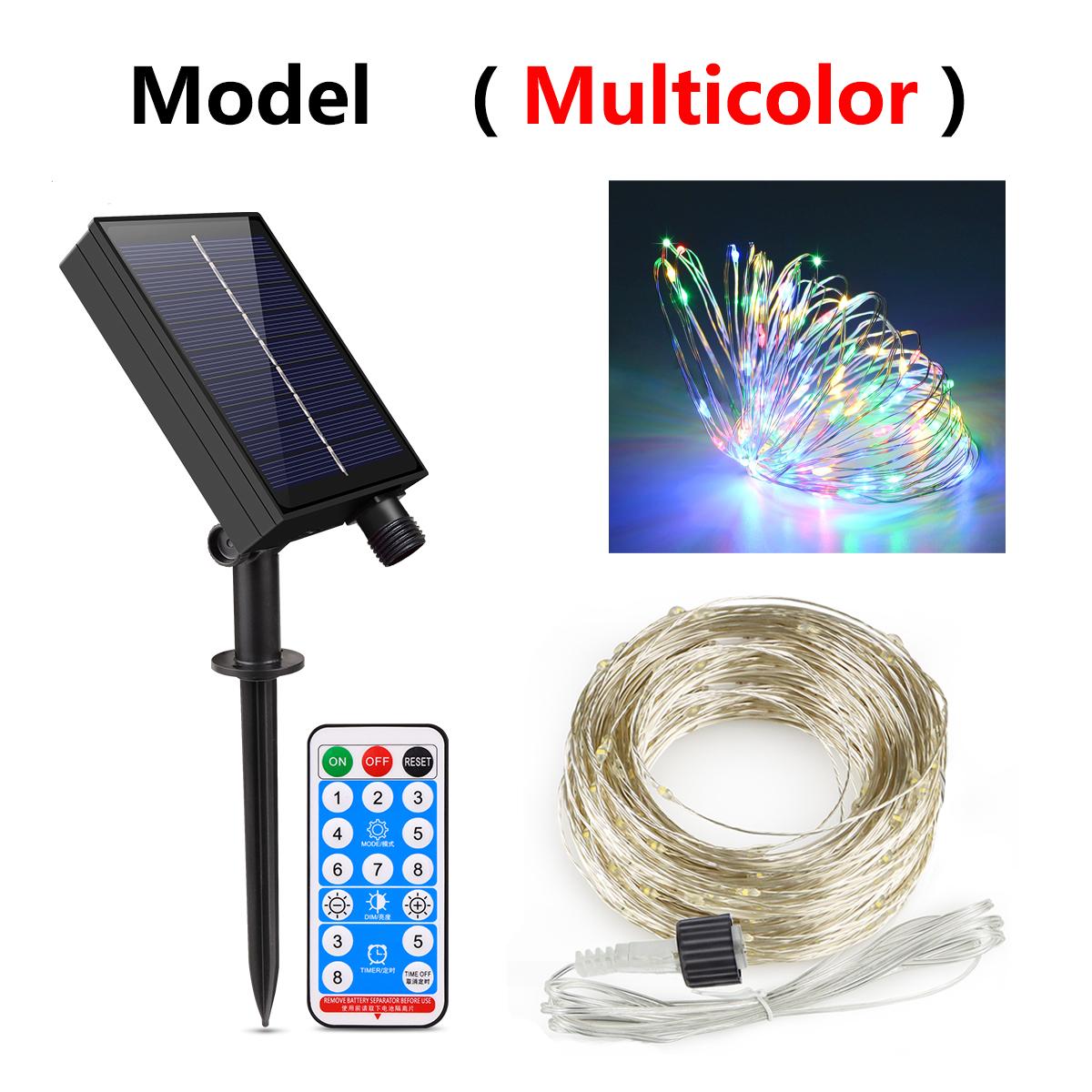 

Новые Рождественские гирлянды с быстрой зарядкой от солнечной панели, уличное освещение для декора кемпинга, с 17-кнопочным РЧ-пультом дистанционного управления с регулировкой яркости 10M 100LEDs