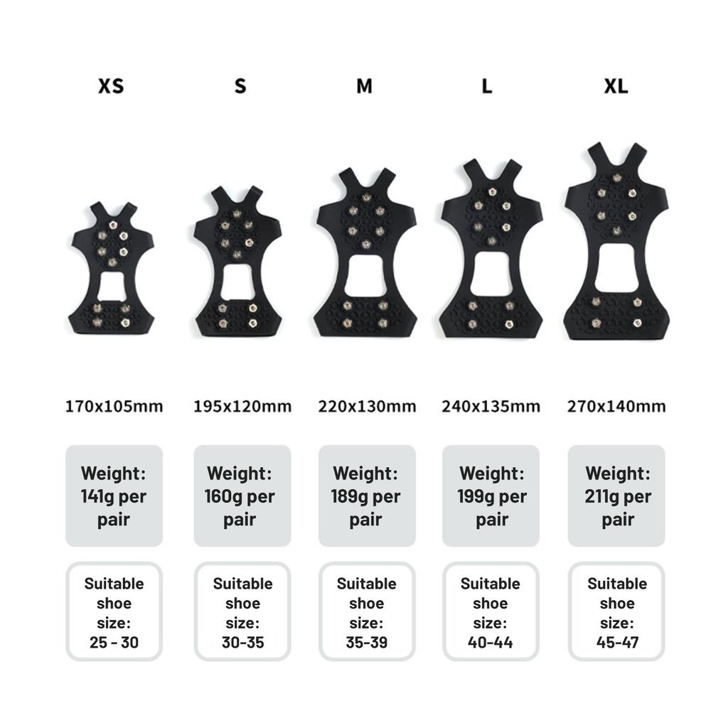 Spikes For Shoes Winter, Spikes For Shoes Smooth Ice, Shoe Claws Cleats Crampons For Shoes Winter, Suitable For Hiking, Trekking, Snow, Ice Outdoor