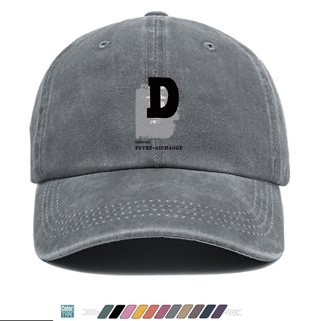 Pc Earth EleUnisext Creative Letter D Printed Baseball Cap Trendy Individual Street Style Unisex Adjustable Duckbill Hat Fashi