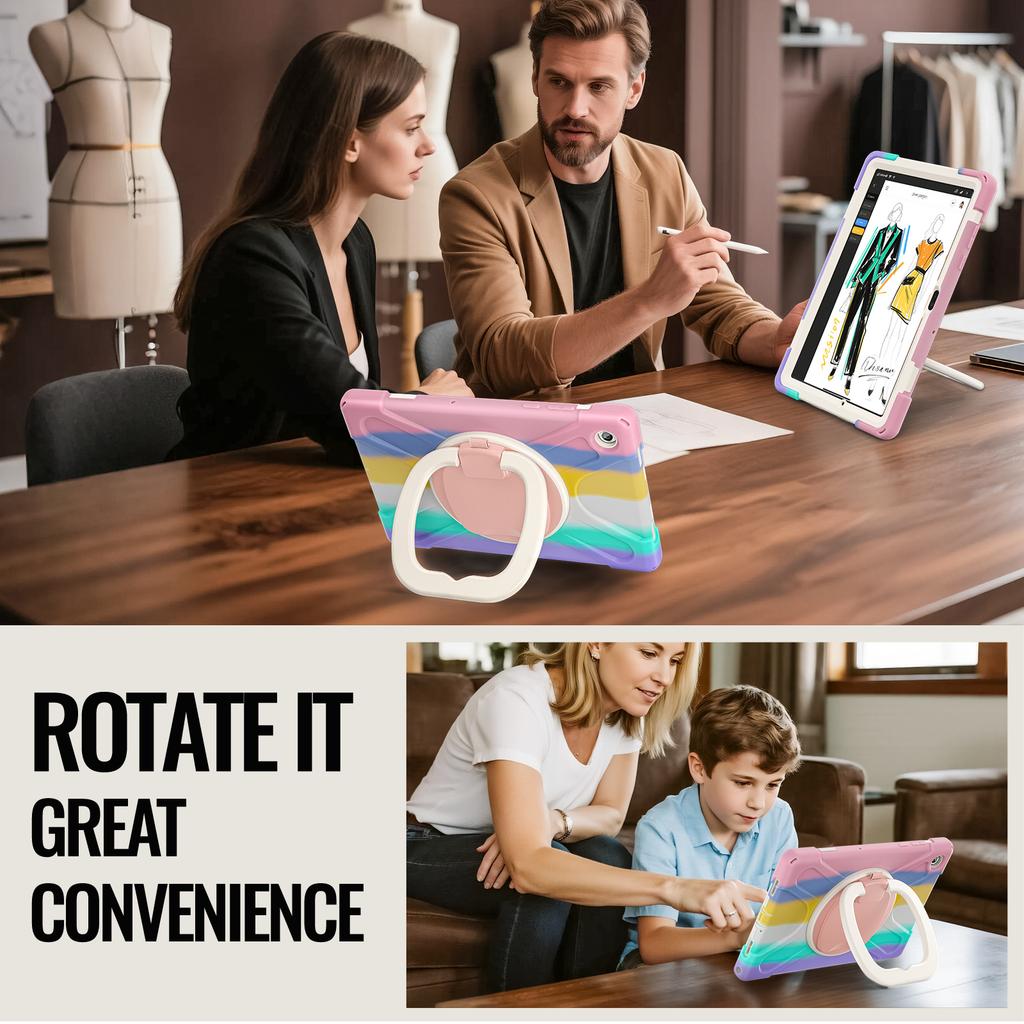 Rotating Case for Samsung Galaxy Tab A11 Plus 2025 11.0" SM-X310 X315 X230 X235 X236 Stand Handle Grip Cover with Shoulder Strap