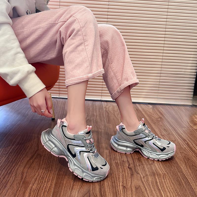 New Dad Shoes for Women Fashionable Thick-soled Sports Single Shoes