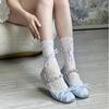 Womens Calf Socks, Sweet Girl Lace Ruffle Knee Socks Fashion Ladies Girl Princess Mesh Socks Japanese Stockings