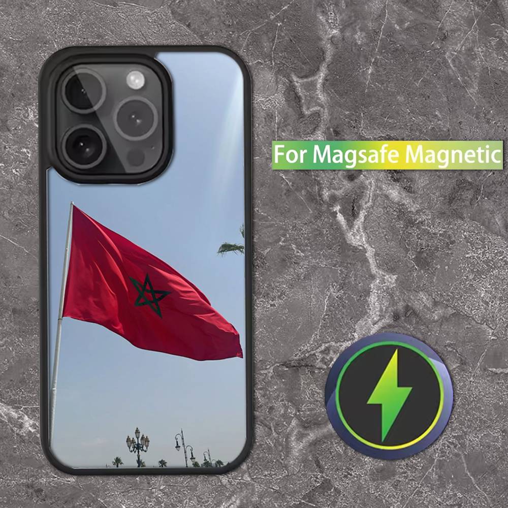 Morocco Flag PassportS Phone Case For iPhone 17,16,15,14,13,12,11,Pro,Max,Plus,Mini,SE4,E Magnetic For Magsafe Wireless