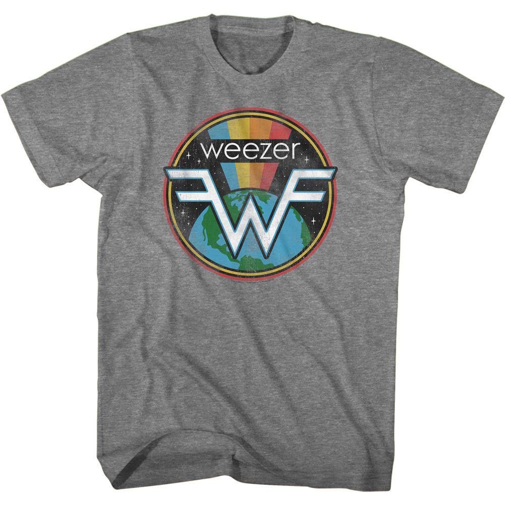 Men s Weezer Space Weez T-shirt Small Graphite Heather L