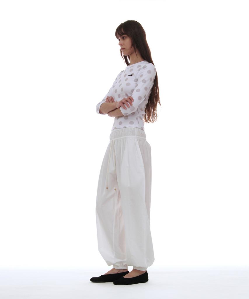 PARTIMENTO WOMEN Pwc Cotton Double Waist Harem Pants_10 Colors (Type B)